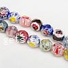 Millefiori Glass Beads, Flat Round & faceted, mixed colors Approx 1mm .5-14 Inch 