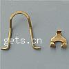 Brass Omega Earring Component, plated 