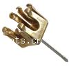 Brass Earring Stud Component, stainless steel post pin, plated 
