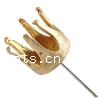Brass Earring Stud Component, stainless steel post pin, plated 0.8mm 
