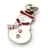 Zinc Alloy Christmas Pendants, with enamel, Snowman, plated, Christmas jewelry & enamel & with rhinestone Approx 5mm 