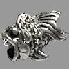 Zinc Alloy European Beads, Fish, plated, without troll Approx 4.5mm 