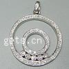 CRYSTALLIZED™ Crystal Sterling Silver Pendants, 925 Sterling Silver, with CRYSTALLIZED™, Flat Round Approx 