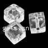 Transparent Acrylic Beads, Cube, translucent Approx 1.5mm, Approx 