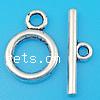Sterling Silver Toggle Clasp, 925 Sterling Silver, Round, plated, smooth & single-strand Approx 3mm 