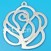 Sterling Silver Flower Pendants, 925 Sterling Silver, plated Approx 2.2mm 