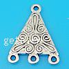 Sterling Silver Chandelier Component, 925 Sterling Silver, Triangle, plated, 1/3 loop Approx 1.5mm 