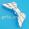 Sterling Silver Animal Bead, 925 Sterling Silver, Wing Shape, plated Approx 1.5mm 