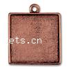 Brass Pendant Cabochon Setting, Square, plated Inner Approx 
