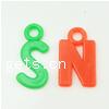Fashion Plastic Pendants, solid color, mixed colors, (10-16)x Approx 3mm, Approx 