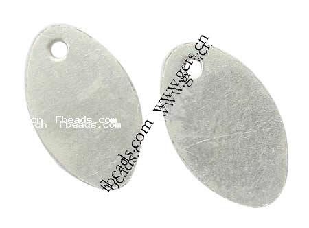 Sterling Silver Tag, 925 Sterling Silver, Flat Oval, plated, more colors for choice, 8.8x4x0.7mm, Hole:Approx 1mm, 500PCs/Bag, Sold By Bag
