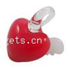 Pendentifs artisanaux au style murano, chalumeau, coeur, fait à la main, rouge Environ 5mm, Vendu par PC