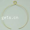Brass Memory Wire Necklace Chain, plated Inch 