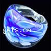 Anillo de cristal de Murano dedo flor interior, diverso tamaño para la opción, más colores para la opción, 26mm, agujero:aproximado 18mm, Vendido por UD