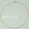 Brass Memory Wire Necklace Chain, plated 1.5mm Inch 