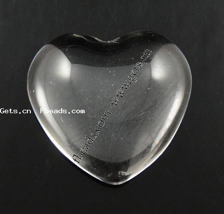 Cabujón de vidrio translúcido, Corazón, transparente & diverso tamaño para la opción, Vendido por UD