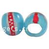 Lampwork Finger Ring skyblue, 24mm Approx 18mm 