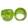 Lampwork Finger Ring green, 25mm Approx 18mm 
