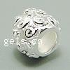 Sterling Silver European Beads, 925 Sterling Silver, Drum, plated, without troll Approx 4.5mm 