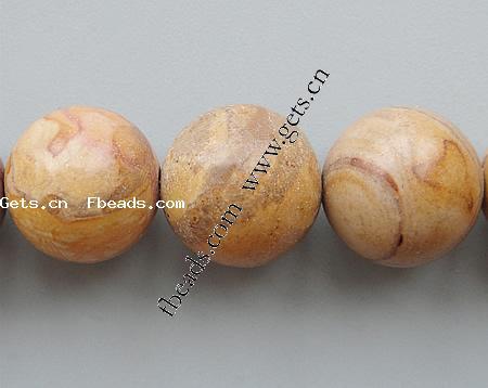 Picture Jasper Beads, Round, more sizes for choice & imported, Length:15 Inch, Sold By Strand
