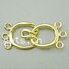 Brass Hook and Eye Clasp, plated Approx 2.5mm 