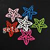 Carved Wood Pendants, Star, mixed colors Approx 1mm 