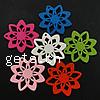 Carved Wood Pendants, Flower, mixed colors Approx 1mm 