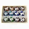 Lampwork Finger Ring, silver foil, mixed colors Approx 16-19mm, US Ring [