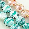 Plated Lampwork Beads, Flat Round, mixed colors Approx 2mm 