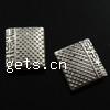 Zinc Alloy Flat Beads, Square, plated, with round spot pattern nickel, lead & cadmium free Approx 1mm 