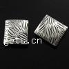 Zinc Alloy Flat Beads, Rectangle, plated nickel, lead & cadmium free Approx 1mm 