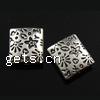 Zinc Alloy Flat Beads, Rectangle, plated nickel, lead & cadmium free Approx 1mm 