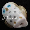 Tierische Porzellan Perlen, Handzeichnung, 15x17mm, 500PCs/Tasche, verkauft von Tasche