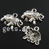 Zinc Alloy Animal Pendants, Elephant, plated nickel, lead & cadmium free Approx 1mm 