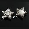Zinc Alloy Star Beads, plated nickel, lead & cadmium free Approx 1mm 
