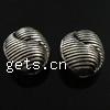 Zinc Alloy Flat Beads, Oval, plated, textured nickel, lead & cadmium free Approx 2mm 