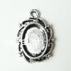 Zinc Alloy Pendant Cabochon Setting, Oval, plated Approx 0.5mm 