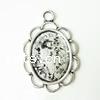 Zinc Alloy Pendant Cabochon Setting, Oval, plated Approx 2.5mm 