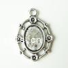 Zinc Alloy Pendant Cabochon Setting, Oval, plated Approx 1mm 
