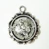 Zinc Alloy Pendant Cabochon Setting, Flower, plated Approx 3mm 