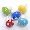 Plant Lampwork Beads, mushroom shape, more colors for choice, 13x12mm, Sold by PC