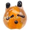 Animal Lampwork Beads, bear head shape, more colors for choice, 16x14x7mm, Sold by PC