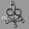 Zinc Alloy Chandelier Components, Flower, plated, 1/3 loop Approx 1.5mm 