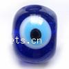 Evil Eye Lampwork Beads, Rondelle, blue, 10x12mm, Sold by PC
