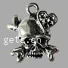 Zinc Alloy Skull Pendants, plated Approx 1mm, Approx 