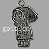 Character Shaped Zinc Alloy Pendants, Girl, plated Approx 1mm, Approx 