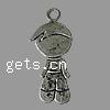 Character Shaped Zinc Alloy Pendants, Boy, plated Approx 3mm, Approx 