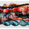 Painted Shell Beads, mixed colors, 5-37x5-18mm Approx 1mm 