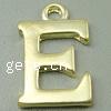 Pendentif alphabet en zinc, alliage de zinc, Lettre E, plus de couleurs à choisir Environ 2mm, Environ Vendu par kg