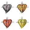 Lampwork Pendants, Heart, handmade Approx 4mm 